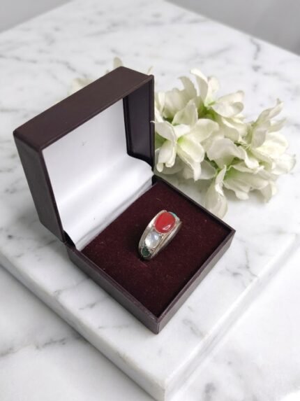 Sleek Modern Channel-Set Navratna Band Ring