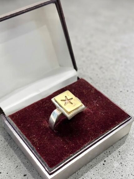 Handcrafted Hirz-e-Jawad Star Signet Ring