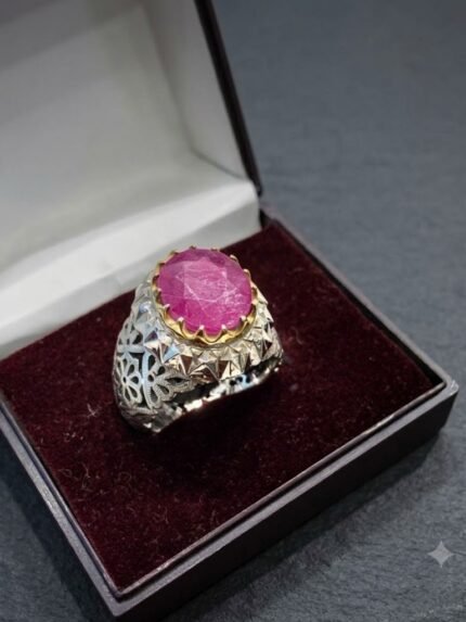 Imperial Raw Ruby (Yaqoot) Statement Ring