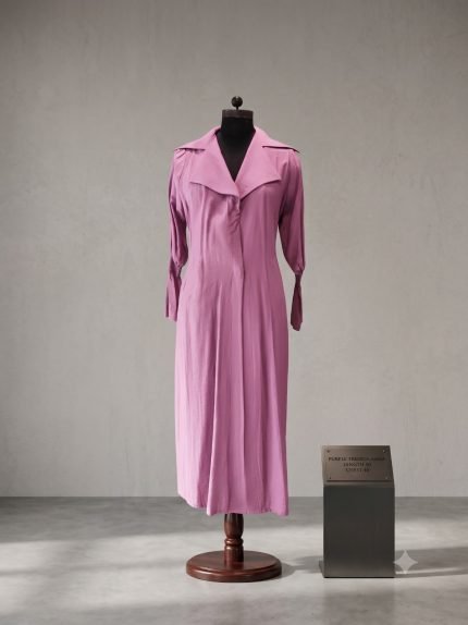 Draped Waterfall Lapel Midi Dress Monto – Lilac Bloom