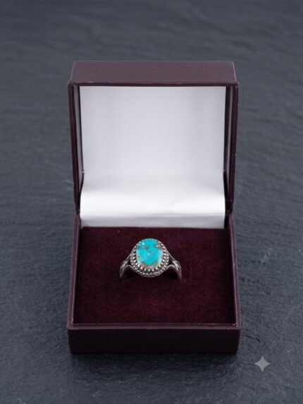 Vintage Crown-Prong Natural Firoza Ring