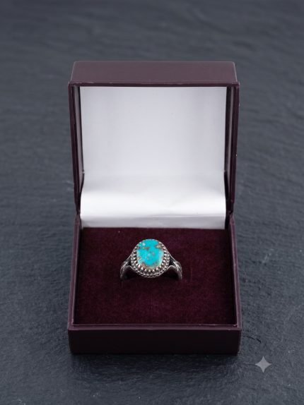 Vintage Crown-Prong Natural Firoza Ring