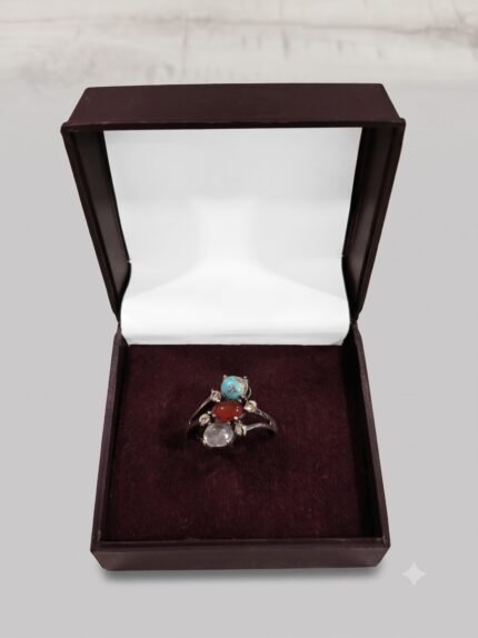 Sacred Trinity Cascade Gemstone Ring