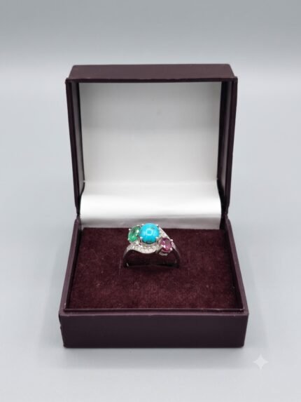 Royal Trio Bypass Gemstone Ring