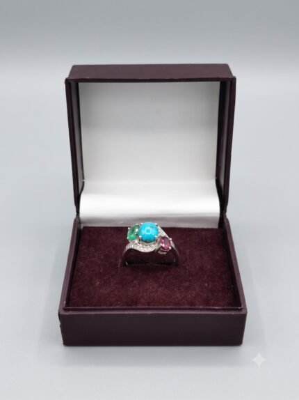 Royal Trio Bypass Gemstone Ring