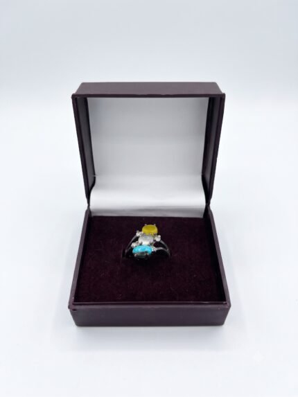 Sacred Trinity Cascade Gemstone Ring