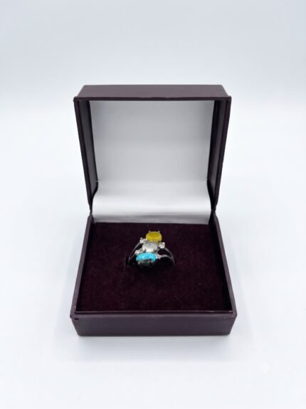 Sacred Trinity Cascade Gemstone Ring