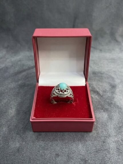 Persian Sky Turquoise (Firoza) Filigree Ring