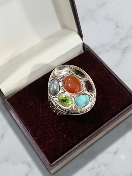 Royal Dome Navratna Statement Ring