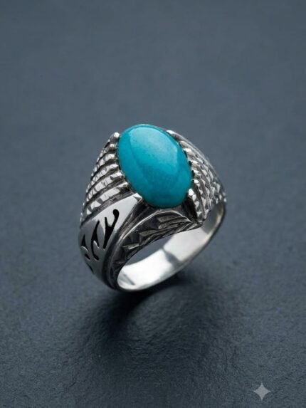 Royal Persian Turquoise (Neishabur Firoza) Statement Ring