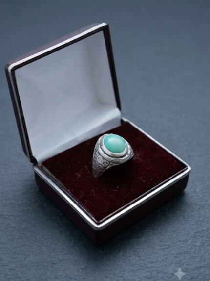 Vintage Persian Turquoise (Firoza) Signet Ring