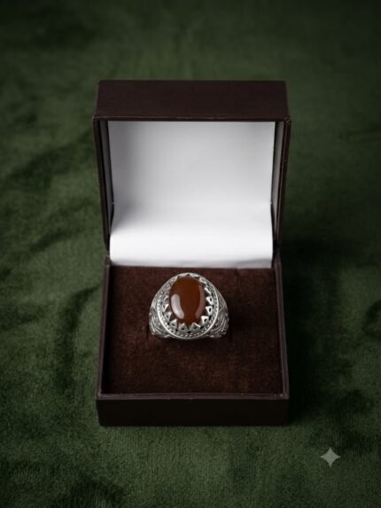 Masterpiece Heavyweight Yemeni Red Aqeeq Men's Signet Ring