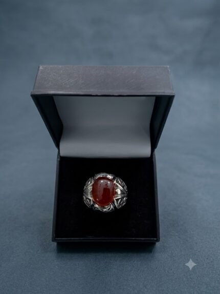 Imperial Heavyweight Yemeni Red Carnelian Aqeeq Ring