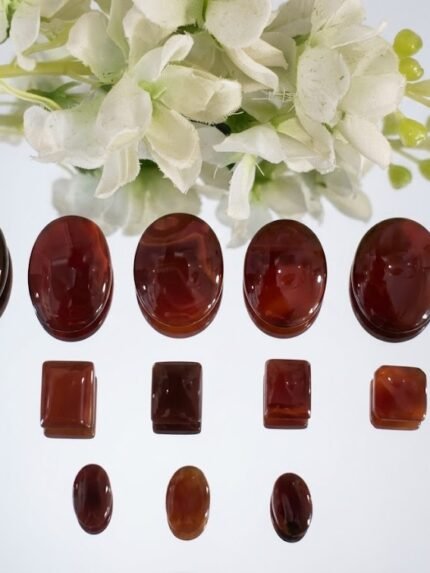 Authentic Yemeni Red Aqeeq Cabochons