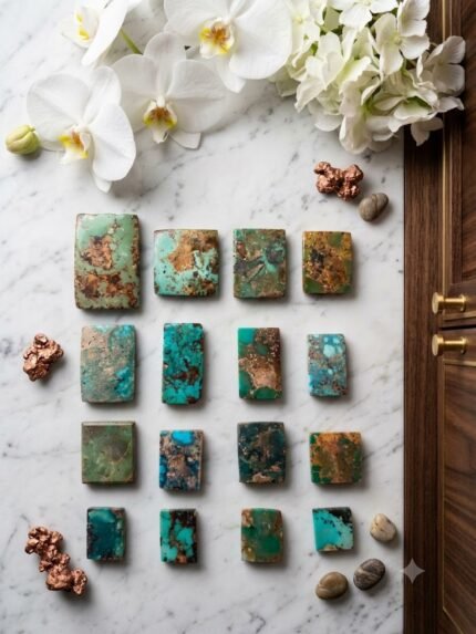 Natural Square Firoza Tablet Slices