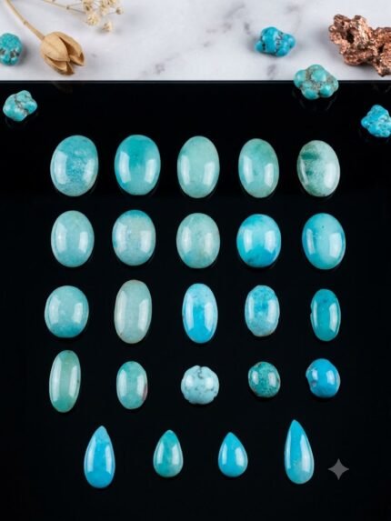 Premium Clear Sleeping Beauty Firoza Cabochons