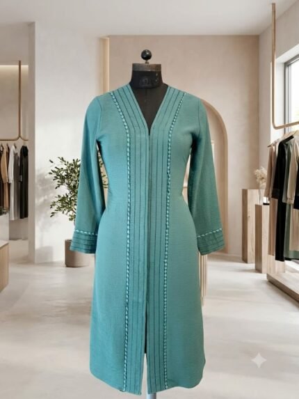 The Seafoam Grace Pintuck & Lace Monto Tunic