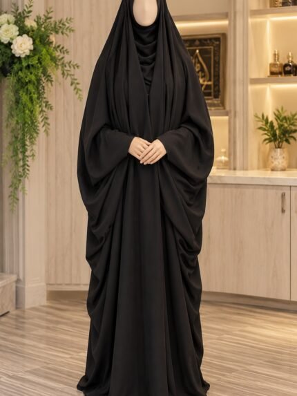 Classic Plain Black Irani Chadar Abaya