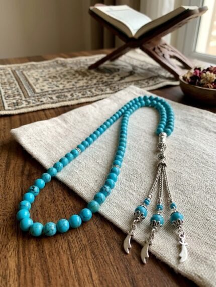 Natural Firoza (Turquoise) 99-Bead Tasbeeh