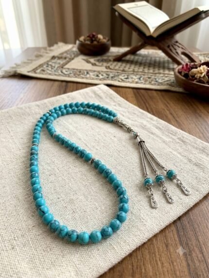 Natural Firoza (Turquoise) 99-Bead Tasbeeh